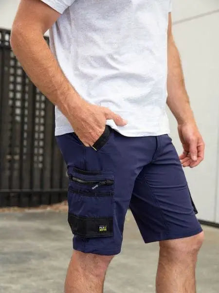 Bisley Flex & Move 4 Way Stretch Zip Cargo Shorts BSHC1332 - City Workwear